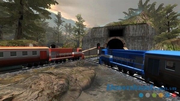 Cạnh tranh với nhiều người chơi khác tại thời gian thực trong Train Racing Games 3D cho Android