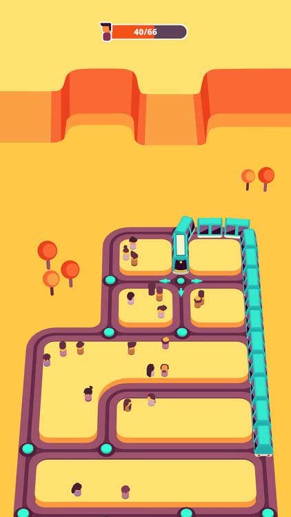 Train Taxi kết hợp một số đặc điểm của game rắn săn mồi và Pac-Man