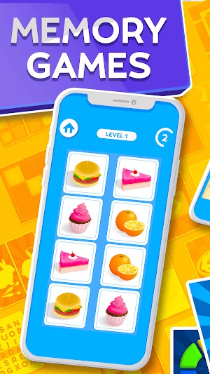 Train your Brain Memory Games có rất nhiều trò chơi rèn luyện trí nhớ thú vị