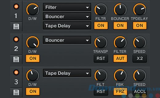 Hiệu ứng nhạc của Traktor