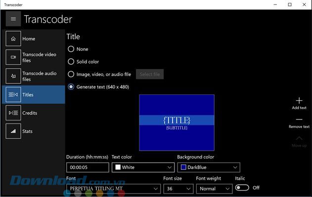 Thay đổi tiêu đề cho file