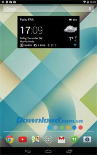 Transparent clock & world weather for Android