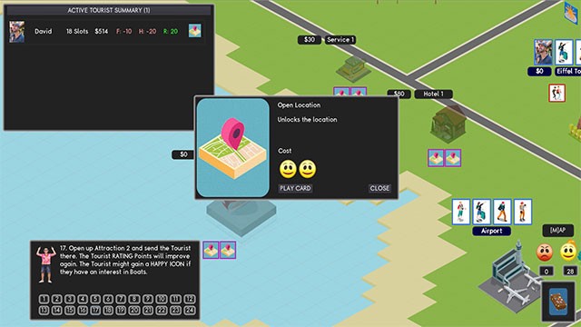 Kiếm Happy Icon để mở khóa địa điểm và dịch vụ mới trong Travel Fan game