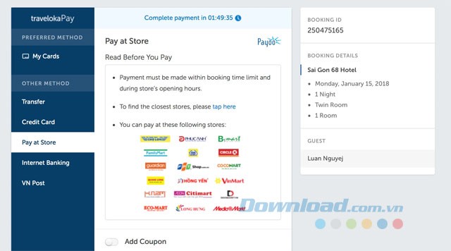 Phương thức thanh toán