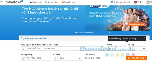Đặt phòng khách sạn giá rẻ