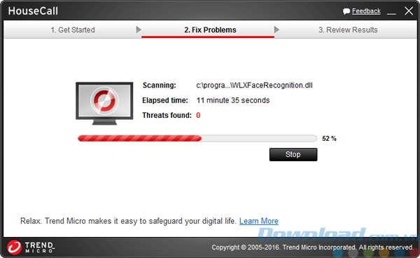 Trend Micro HouseCall quét máy tính