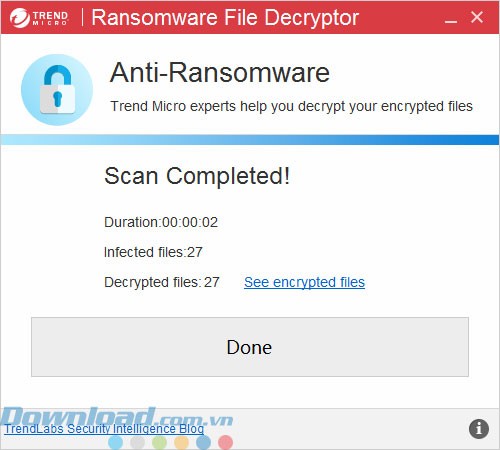 Phần mềm khôi phục file Ransomware File Decryptor