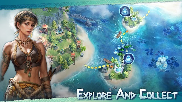 Khám phá và thu thập tài nguyên để phục vụ việc sinh tồn và phát triển bộ lạc trong game Tribal Rise