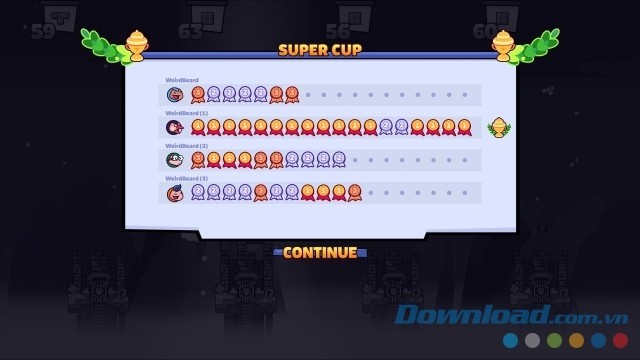 Giành cúp trong game xếp hình Tricky Towers cho máy tính, Mac và Linux