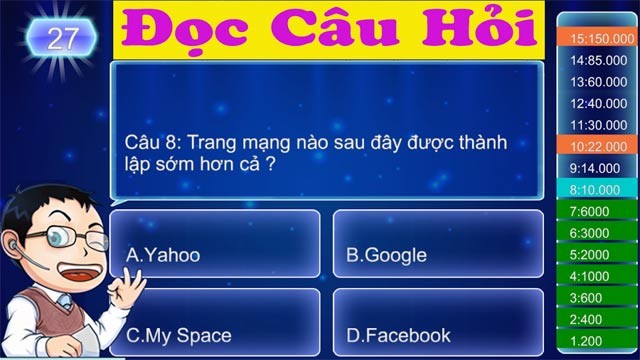 Giao diện game Triệu Phú Mobi
