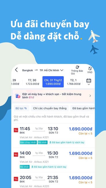Dễ đang đặt vé máy bay