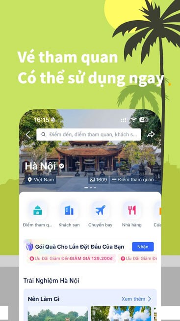 Đặt vé tham quan