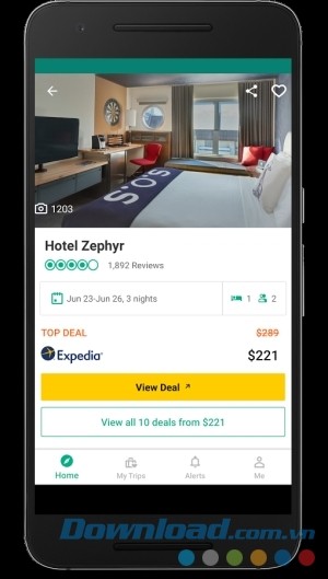 TripAdvisor cho Android hỗ trợ đặt phòng khách sạn