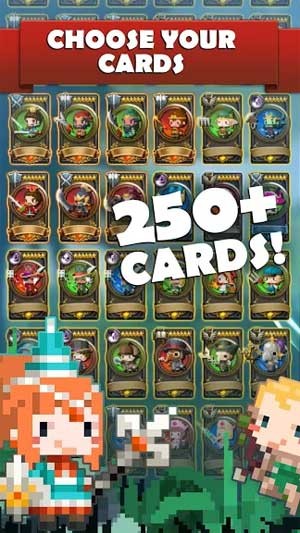 Chọn một đội quân bạn yêu thích từ bộ sưu tập thẻ phong phú của Triple Fantasy