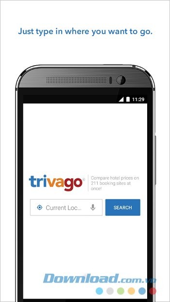 Tìm kiếm khách sạn với trivago