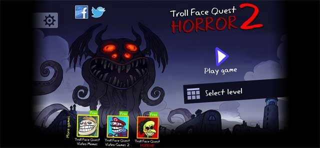 Game giải đố hài hước và kinh dị - Troll Face Quest Horror 2
