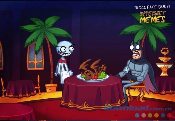Troll Face Quest Internet Memes cho Android có gameplay giải đố