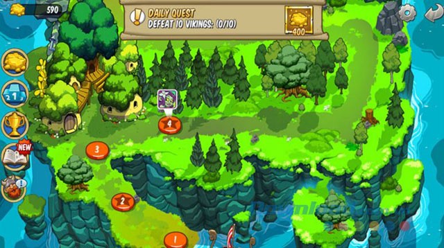 Bản đồ trong game và thử thách hàng ngày