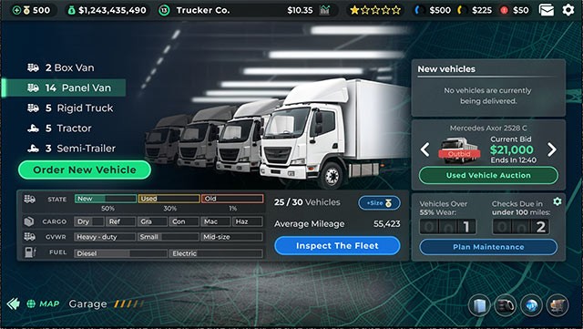 Quản lý công ty vận tải đường bộ từ A-Z trong game mô phỏng Truck Manager