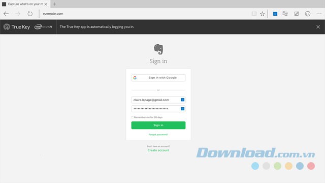 Đăng nhập web, app nhanh hơn
