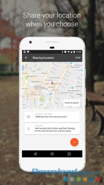 Chủ động chọn chia sẻ vị trí hoặc từ chối