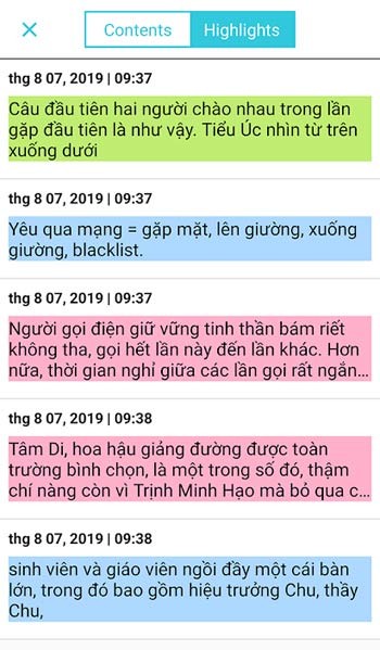 Đánh dấu Highlight