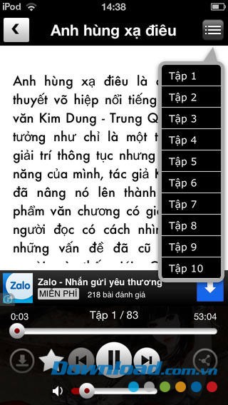 Truyện kiếm hiệp audio for iOS