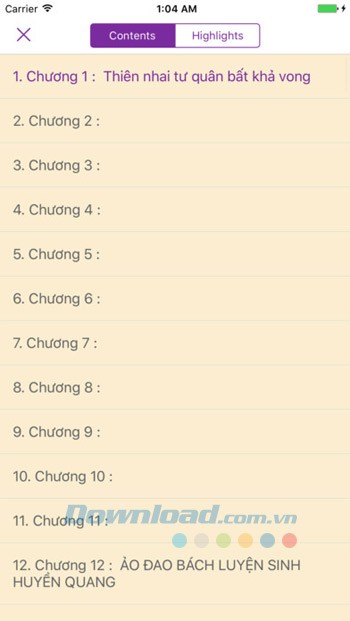 Đọc theo chương