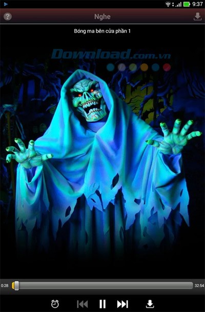 Giao diện nghe truyện ma