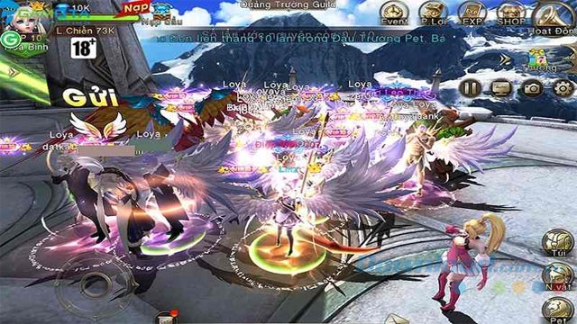 Giao diện game Truyền Thuyết Rồng 3D