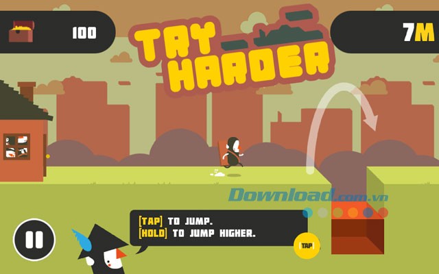 Giao diện chơi game Try Harder trên Android