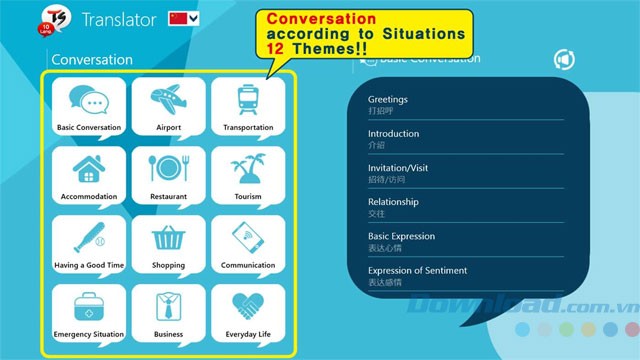 Các chủ đề trong TS Translator