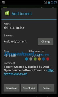 tTorrent Lite for Android