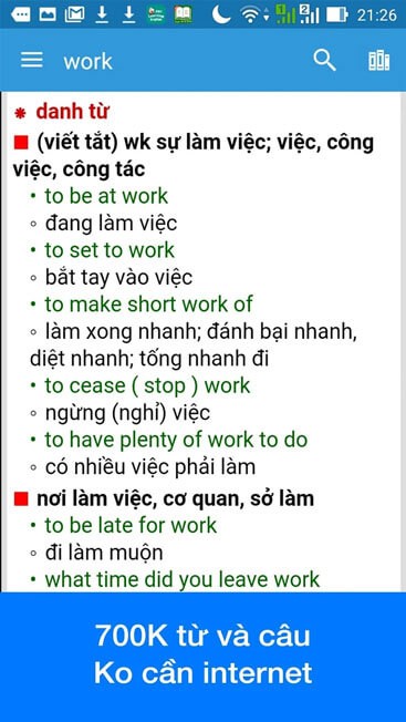 Hơn 700 nghìn từ và câu