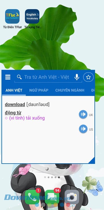 Khung cửa sổ tra cứu nhanh