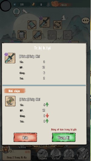 Một số loại pháp khí (trang bị) nhất định