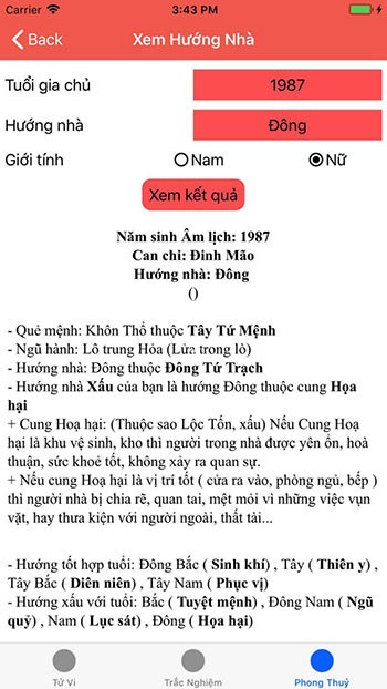 Xem hướng nhà