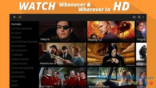 Xem phim và TV Show chất lượng HD tuyệt vời trên Tubi TV