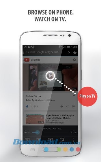 Xem video YouTube với Tubio