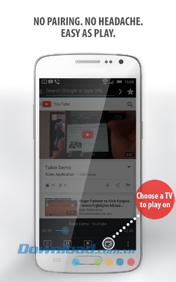 Tubio kết nối Android với TV qua WiFi