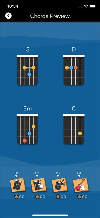 Xem trước các hợp âm