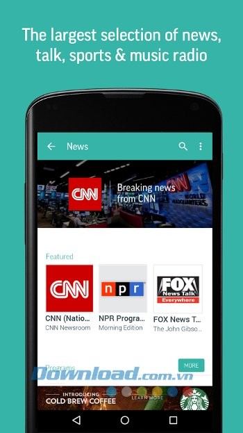 Cập nhật tin tức với TuneIn Radio