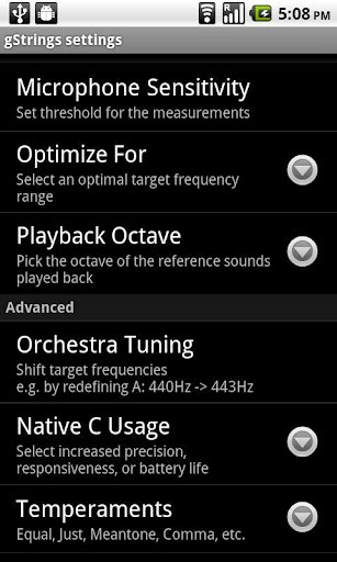 Tuner - gStrings Free for Android
