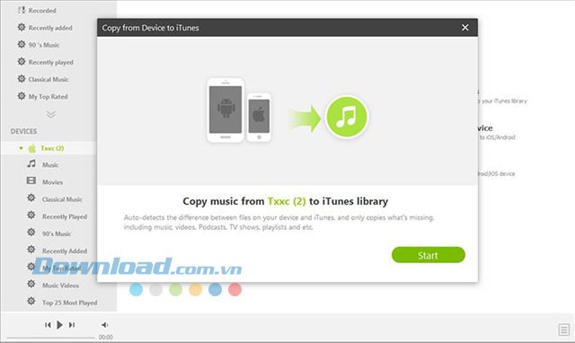 Chép nhạc giữa điện thoại và iTunes