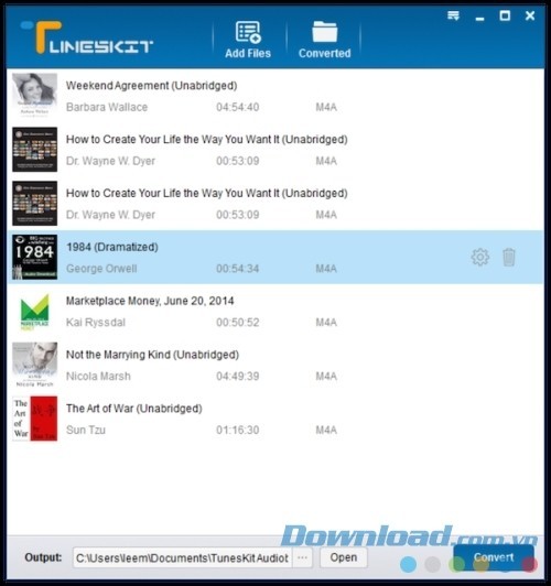 Người dùng có thể thêm mọi sách âm thanh ưa thích để chuyển định dạng với TunesKit Audiobook Converter