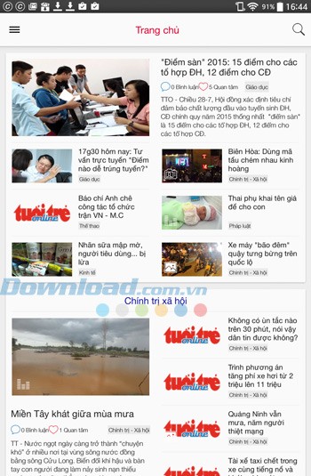 Tuổi trẻ Online cho Android