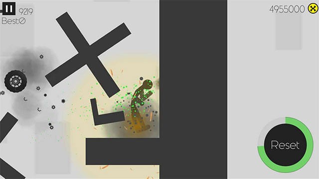 Phá hủy xe đua và người que bằng thuốc nổ, mũi tên...