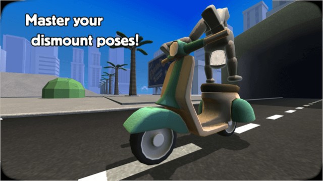 Thực hiện các hành động mạo hiểm trong game Turbo Dismount
