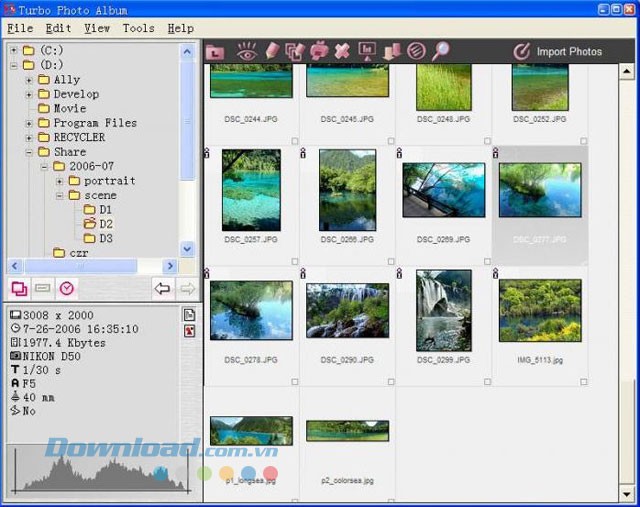 Quản lý ảnh với Turbo Photo Album