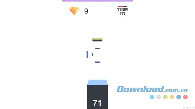 Giao diện chính xuất hiện khi chơi game vui miễn phí Turn It cho máy tính và Windows Phone